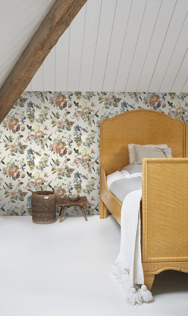 Antonia Cream Vintage Bouquet Wallpaper