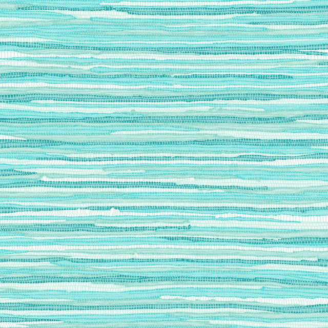Cabana Turquoise Faux Grasscloth Wallpaper