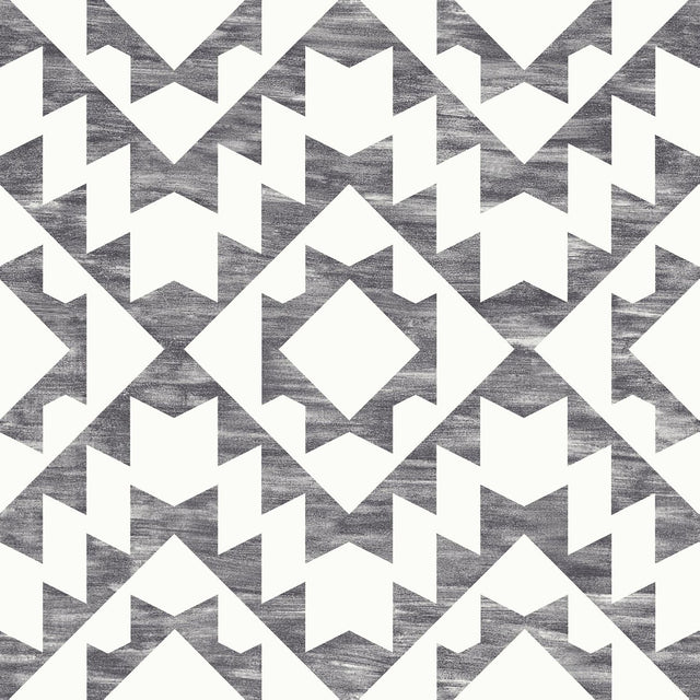 Fantine Black Geometric Wallpaper