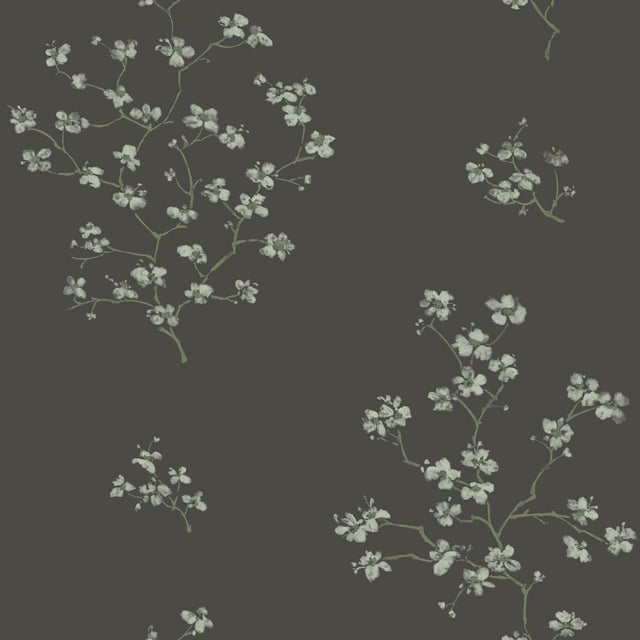 Morrible Black Floral Wallpaper