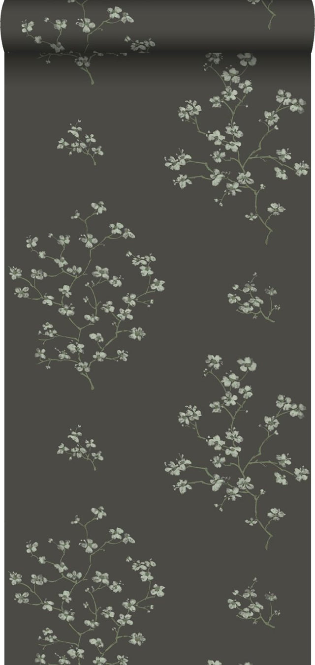 Morrible Black Floral Wallpaper