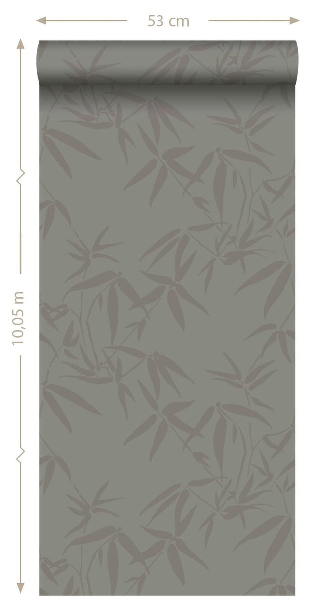 Guadua Grey Bamboo Leaves Wallpaper