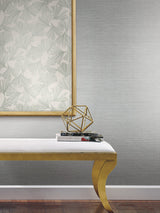 Shining Sisal Silver Metallic Wallpaper with Faux Sisal Texture - York DD3731