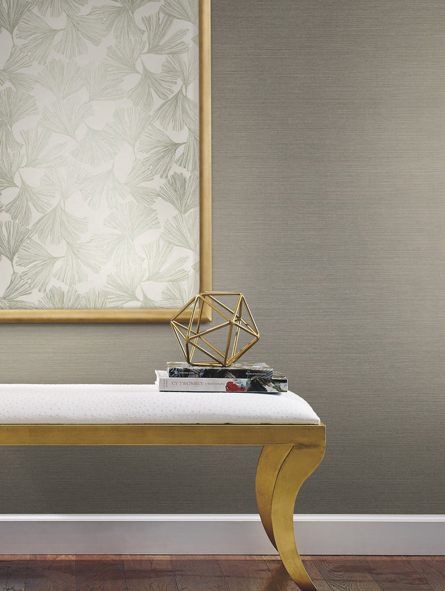 Shining Sisal Grasscloth White Wallpaper with Faux Grasscloth Texture - York DD3732