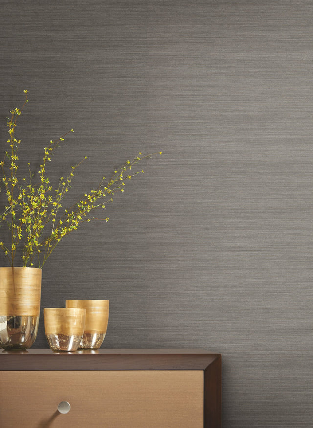 Shining Sisal Grasscloth White Wallpaper with Faux Grasscloth Texture - York DD3732