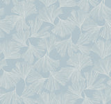 Gingko Toss Blue Botanical Non Woven Wallpaper - York DD3743
