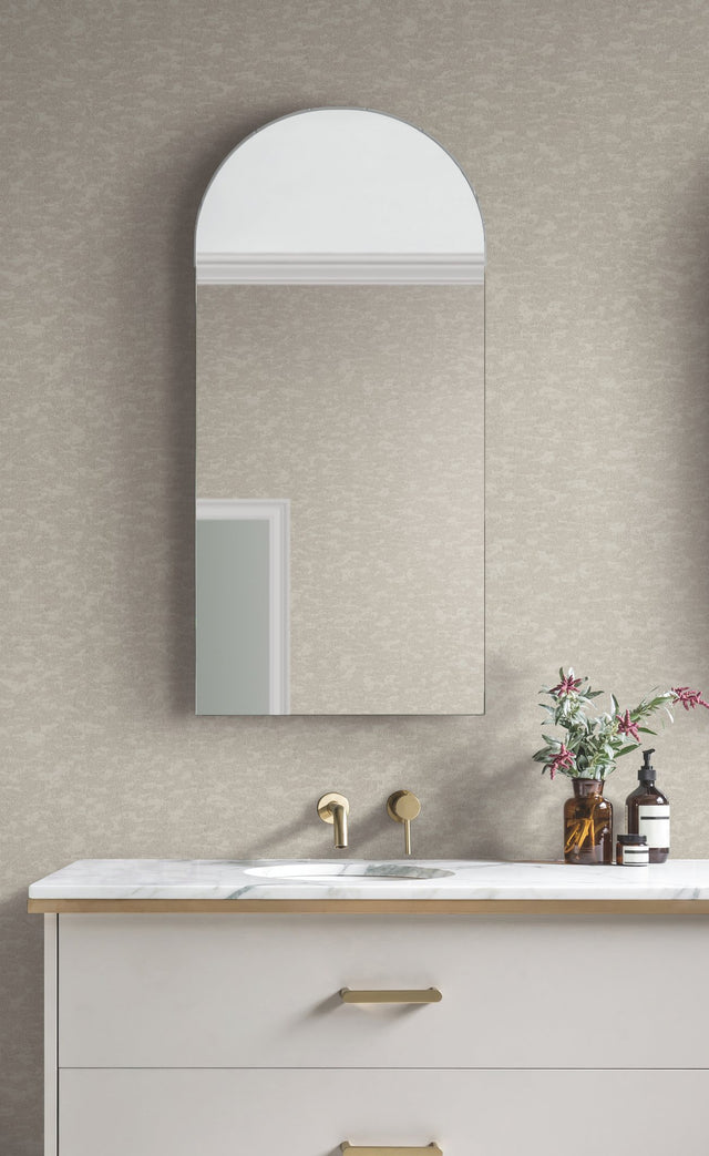 Weathered Cypress Taupe Wallpaper with Textured Bark Motif - York DD3752