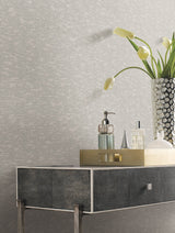 Weathered Cypress Taupe Wallpaper with Textured Bark Motif - York DD3752