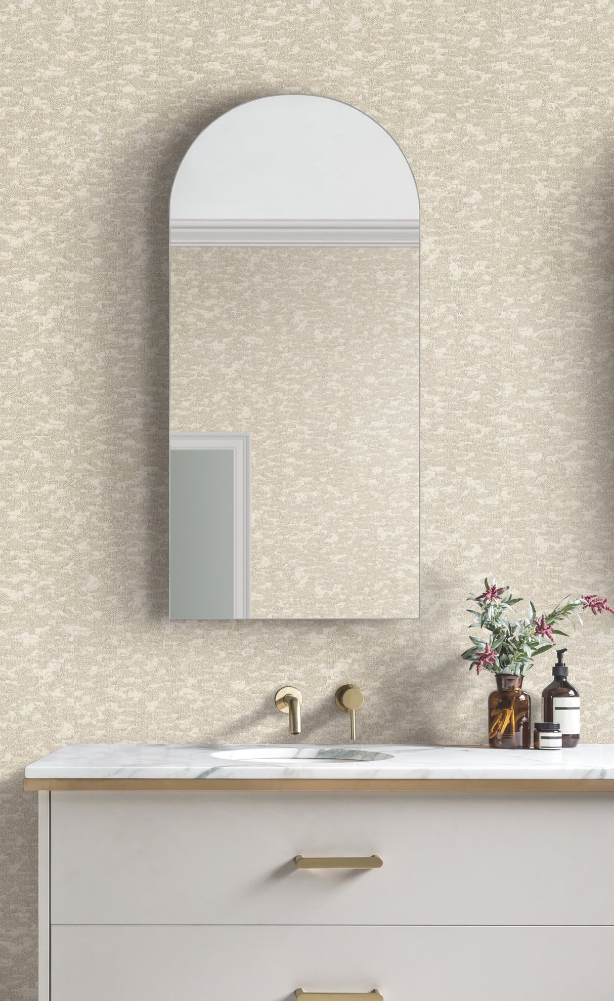 Weathered Cypress White Textured Non Woven Unpasted Wallpaper - York DD3754