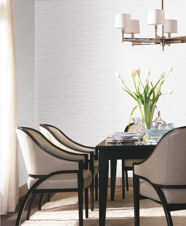 Tiger's Eye White Wallpaper with Bohemian Pearl Non Woven Texture - York DD3763