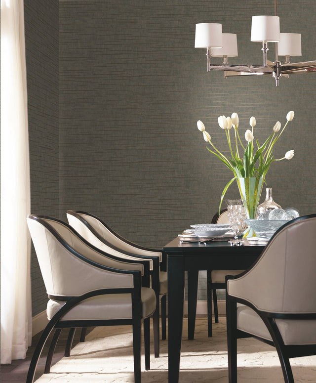 Tiger's Eye Grey Wallpaper with Pearly Striated Texture - York DD3765