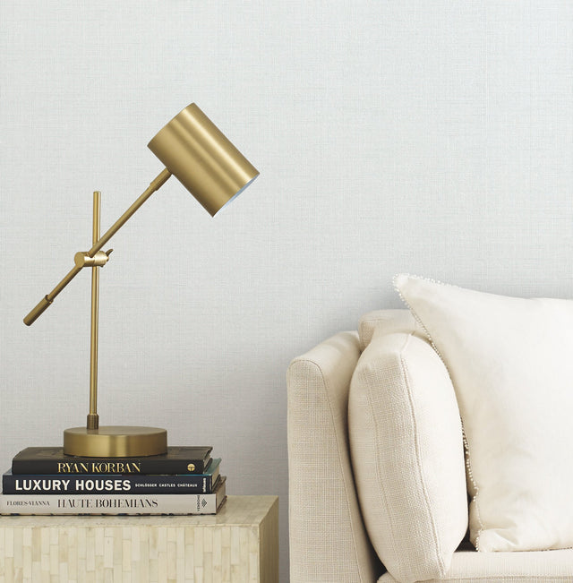 Gossamer Woven White Wallpaper with Weaves Texture - York DD3771