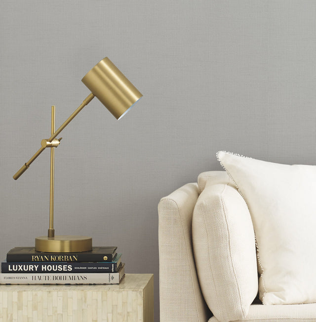 Gossamer Woven Silver & Grey Matte Textured Non Woven Wallpaper - York DD3774