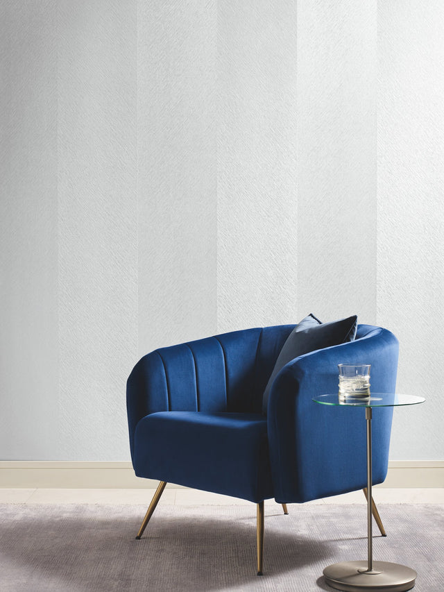 Etched Chevron White Wallpaper with Striped Chevron Pattern - York DD3782