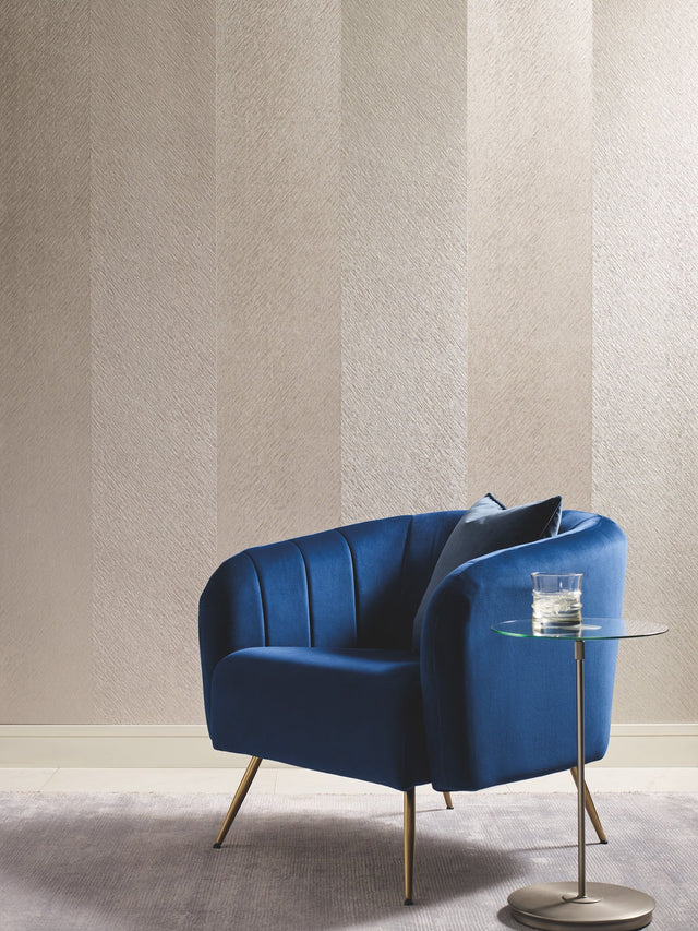 Etched Chevron Cream Wallpaper with Striped Chevron Pattern - York DD3784