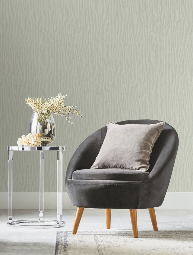 Rain Chimes Green Wallpaper with Glass Bead Stripe Texture - York DD3791