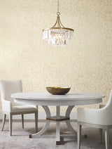 Luminous Branches Cream & Gold Wallpaper with Metallic Botanical Branch Pattern - York DD3812