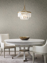 Luminous Branches Grey & Silver Wallpaper with Botanical Metallic Branch Pattern - York DD3814