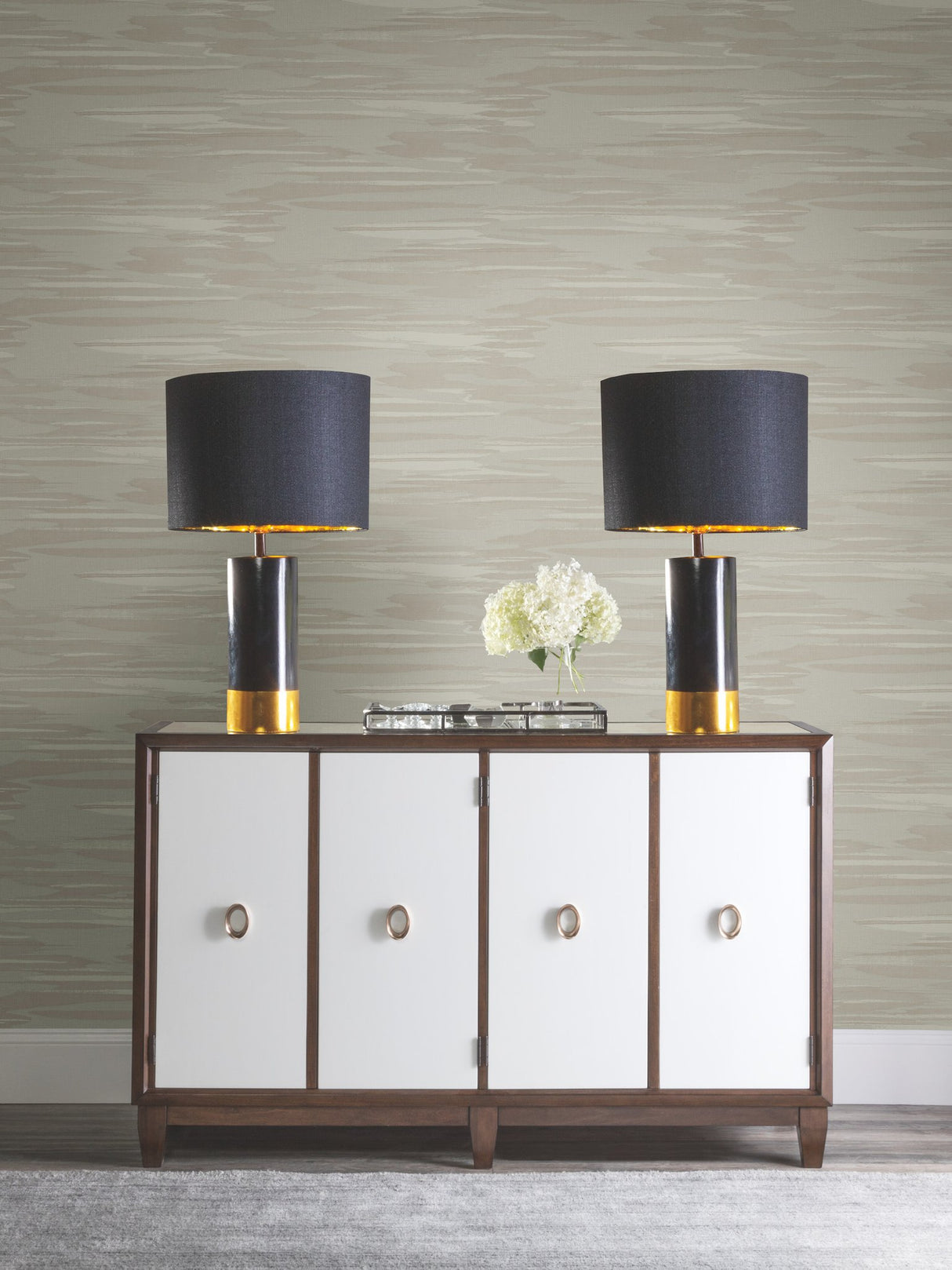 Nimbus White Wallpaper with Pearlescent Cloud Motif - York DD3824