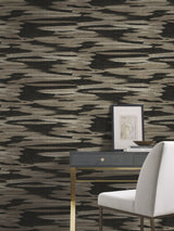 Nimbus Black Abstract Pearl Non Woven Wallpaper - Antonina Vella DD3825
