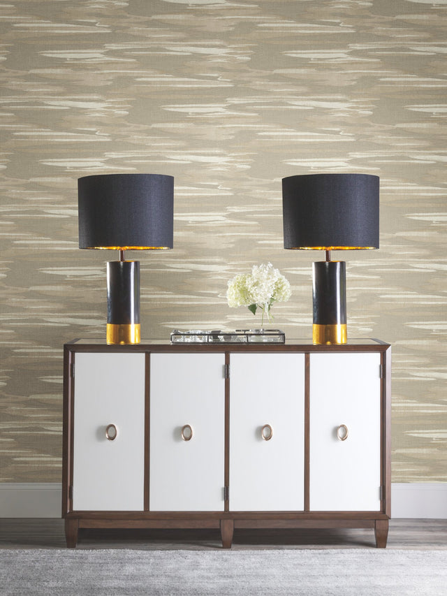 Nimbus Taupe Wallpaper with Pearlescent Cloud Motif - York DD3826