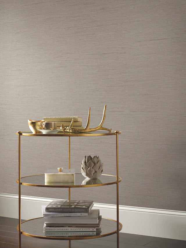Ribbon Bamboo Silver Metallic Wallpaper with Metallic Bamboo Texture - Antonina Vella DD3832