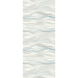 Currents Blue Wall Mural with Shimmering Geometric Wave Pattern - York DD3841M