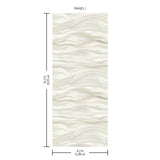 Currents Neutral Wall Mural with Geometric Wave Motif - York DD3842M
