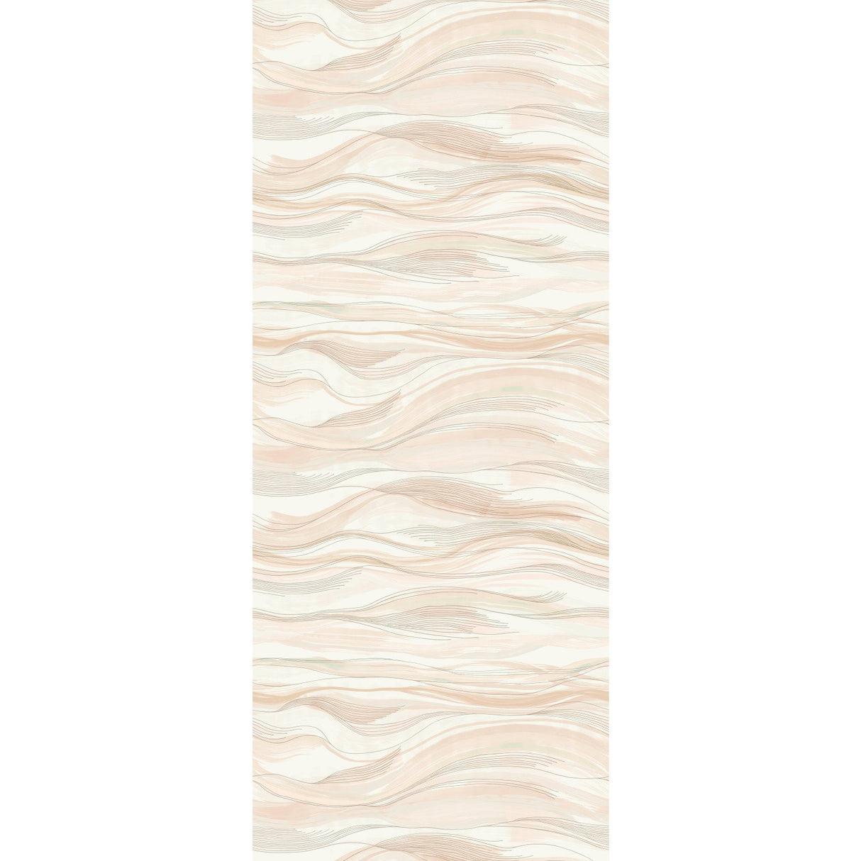 Currents Beige Wall Mural with Shimmering Wave Motif - York DD3843M