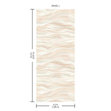 Currents Beige Wall Mural with Shimmering Wave Motif - York DD3843M