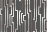 York Candice Olson Velocity Silver Wallpaper DE8818 sample and room scene