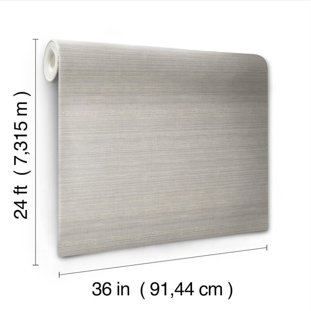 Maguey Sisal Classic Grey Grasscloth Wallpaper with Traditional Style - York DE8994NW