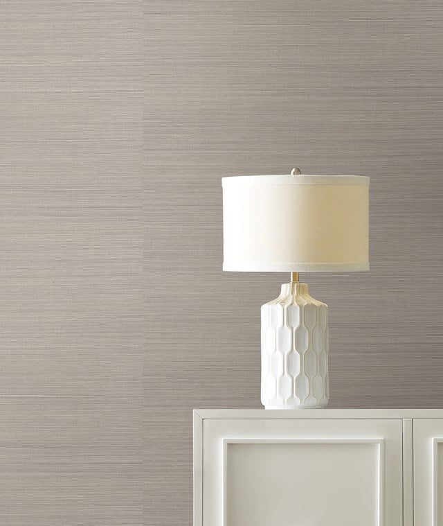 Maguey Sisal Classic Grey Grasscloth Wallpaper with Traditional Style - York DE8994NW
