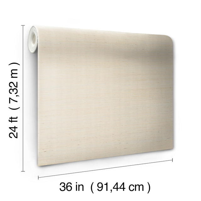 Maguey Sisal Silver Grasscloth Wallpaper with Metallic Effect - York DE8995NW