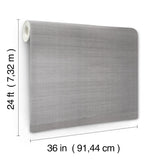 Maguey Sisal Platinum Grasscloth Wallpaper with Metallic Effect - York DE8997NW