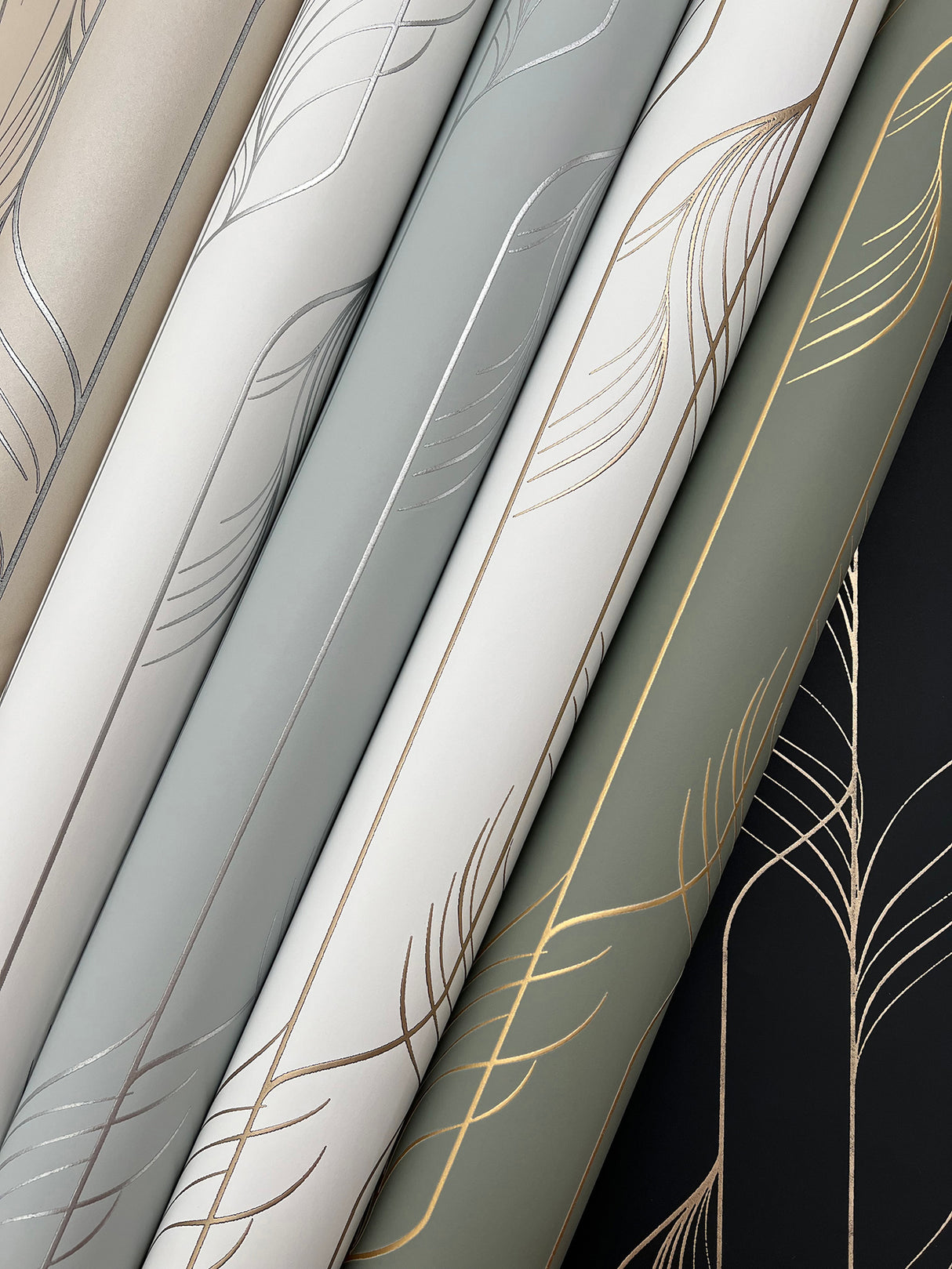 Elemental Thread White & Silver by Candice Olson Metallic Stripe Wallpaper – York Designer Series DF3302