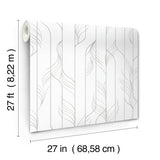 Elemental Thread White & Silver by Candice Olson Metallic Stripe Wallpaper – York Designer Series DF3302