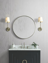 Elemental Thread White & Silver by Candice Olson Metallic Stripe Wallpaper – York Designer Series DF3302