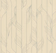 Candice Olson Elemental Thread wallpaper in neutral pearl and silver with raised metallic striped feather motif