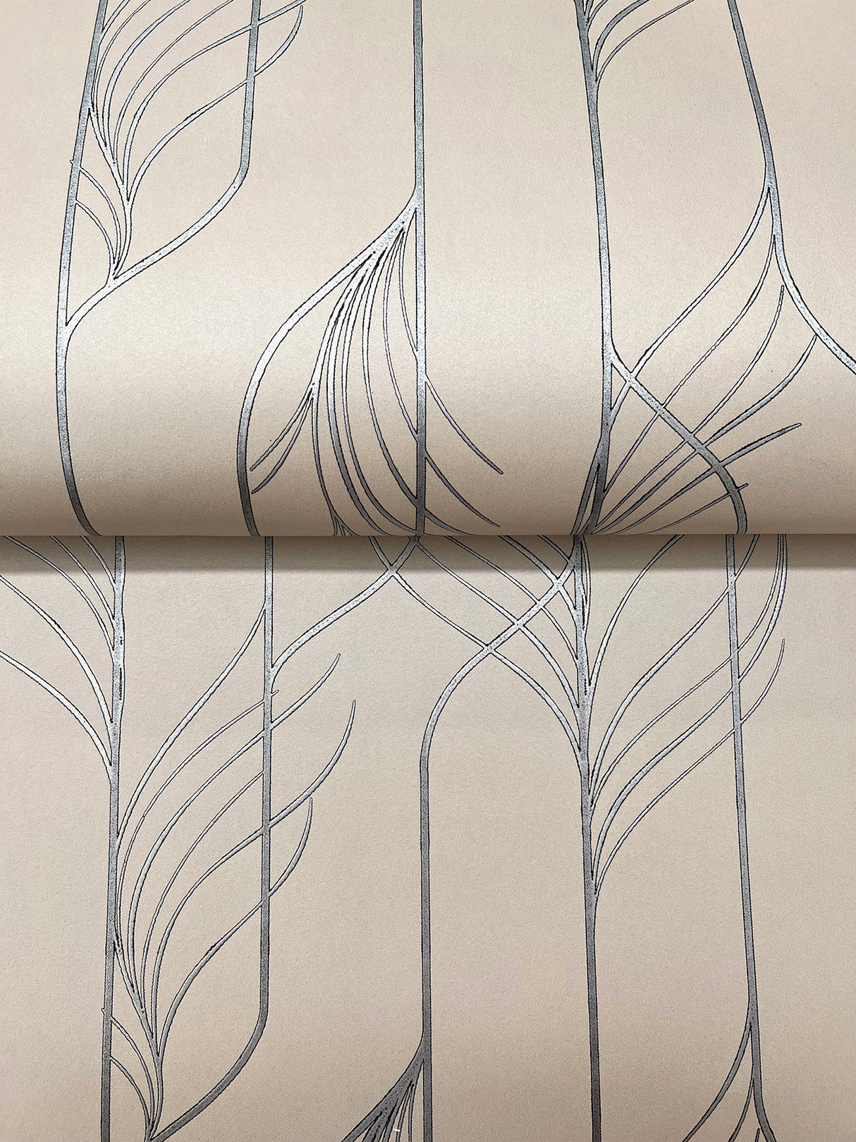 Elemental Thread Neutral Pearl & Silver by Candice Olson Wallpaper- York Designer Series DF3303