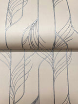 Elemental Thread Neutral Pearl & Silver by Candice Olson Wallpaper- York Designer Series DF3303