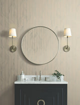 Elemental Thread Neutral Pearl & Silver by Candice Olson Wallpaper- York Designer Series DF3303