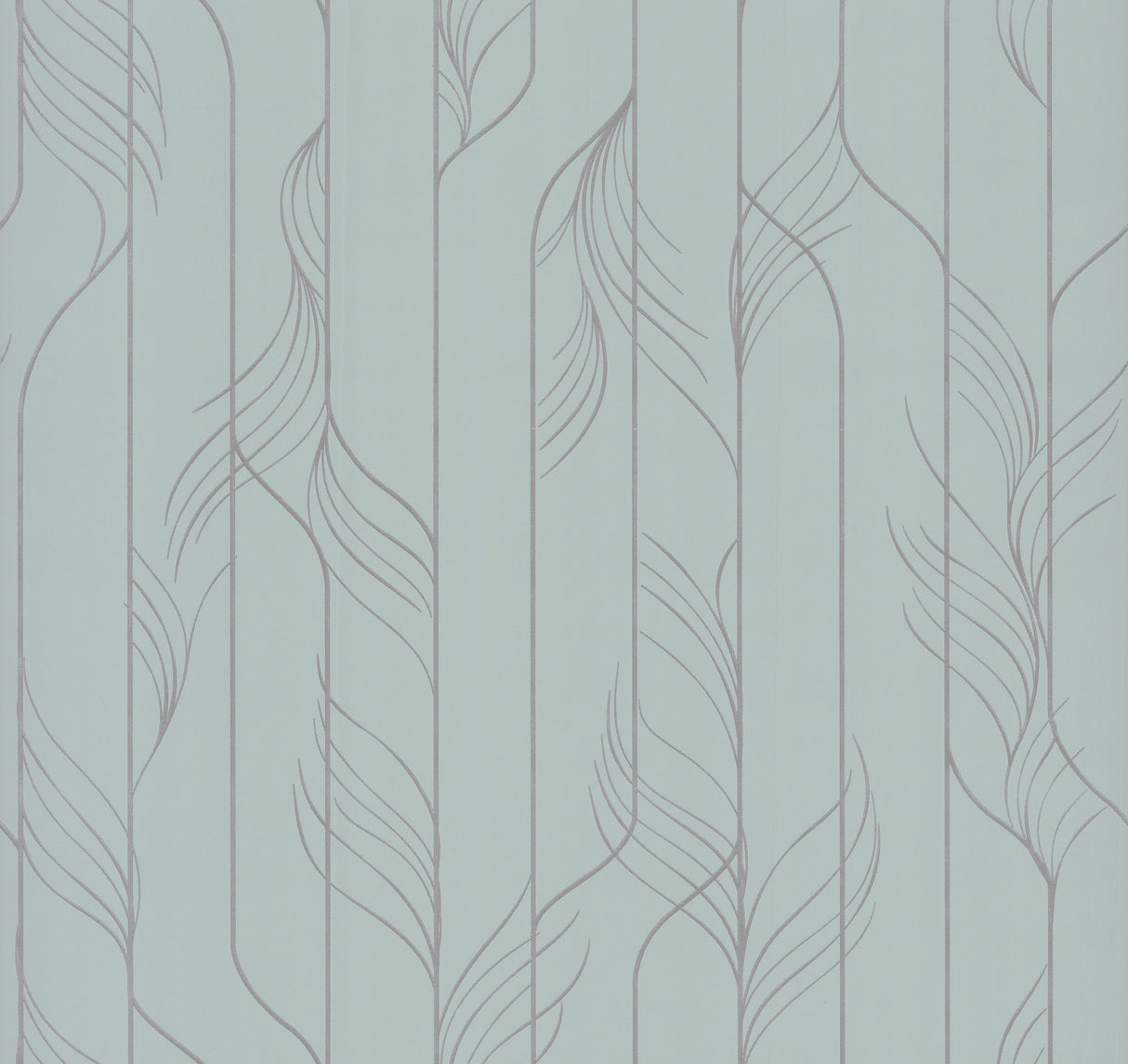 Elemental Thread Blue & Silver Metallic Foil Feather Stripe Wallpaper by Candice Olson - DF3304