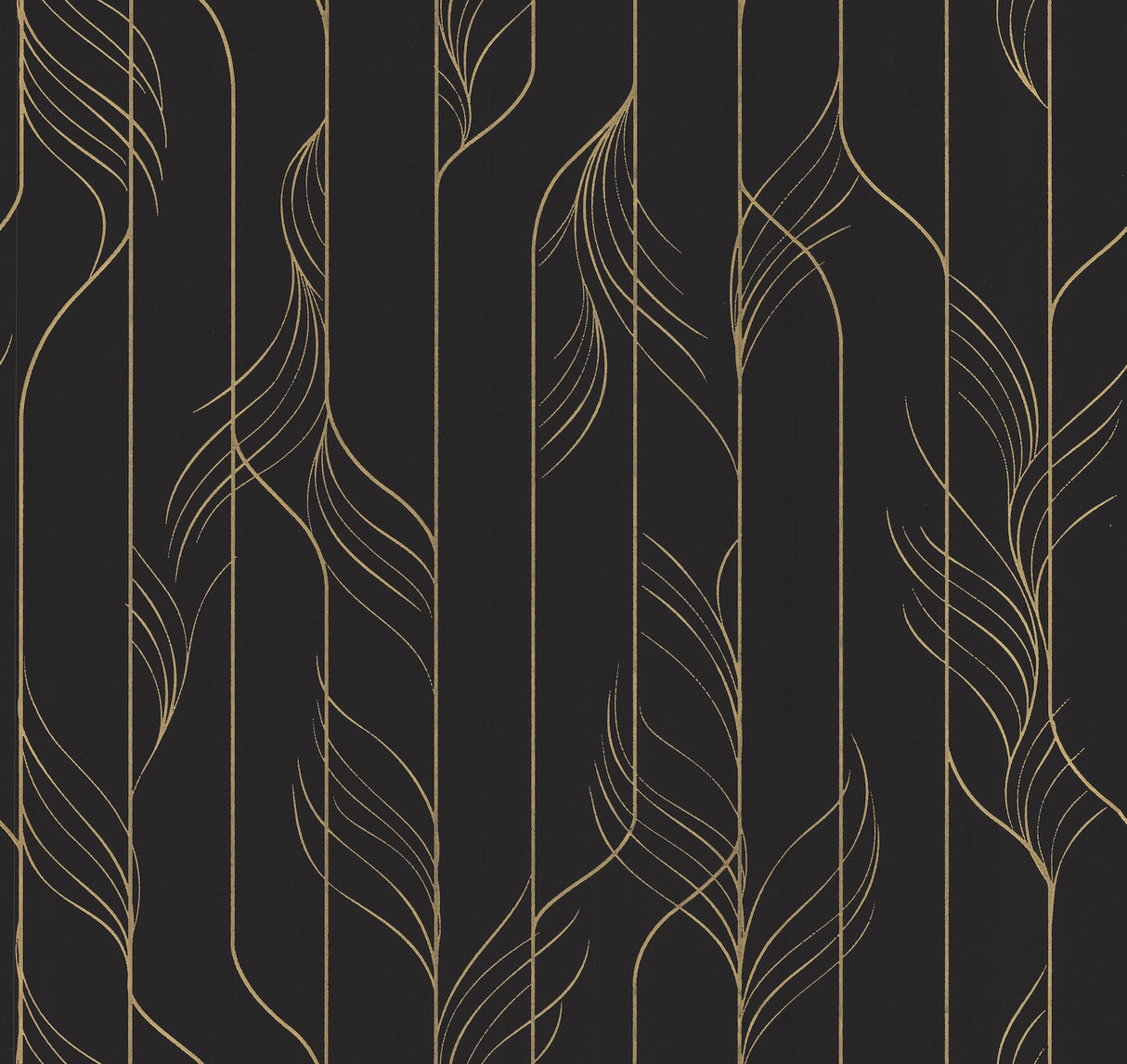 Candice Olson Elemental Thread Black & Gold wallpaper room scene