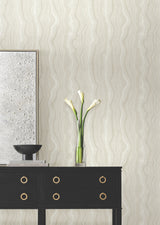 Mineral Shimmer White & Pearl by Candice Olson Non Woven Wallpaper – York Designer Series DF3322