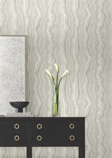 Mineral Shimmer Gray & Pearl by Candice Olson Non Woven Wallpaper – York Designer Series DF3323