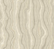 Candice Olson Mineral Shimmer Warm Neutral & Pearl wallpaper with geode-inspired vertical lines in a modern living room.