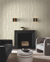 Mineral Shimmer Warm Neutral & Pearl by Candice Olson Geometric Metallic Wallpaper – York Designer Series DF3324
