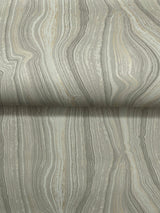 Mineral Shimmer Taupe & Pearl by Candice Olson Metallic Stone Stripe Wallpaper – York Designer Series DF3325