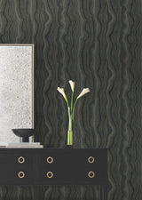 Mineral Shimmer Black & Gold by Candice Olson Wallpaper – York Designer Series DF3326